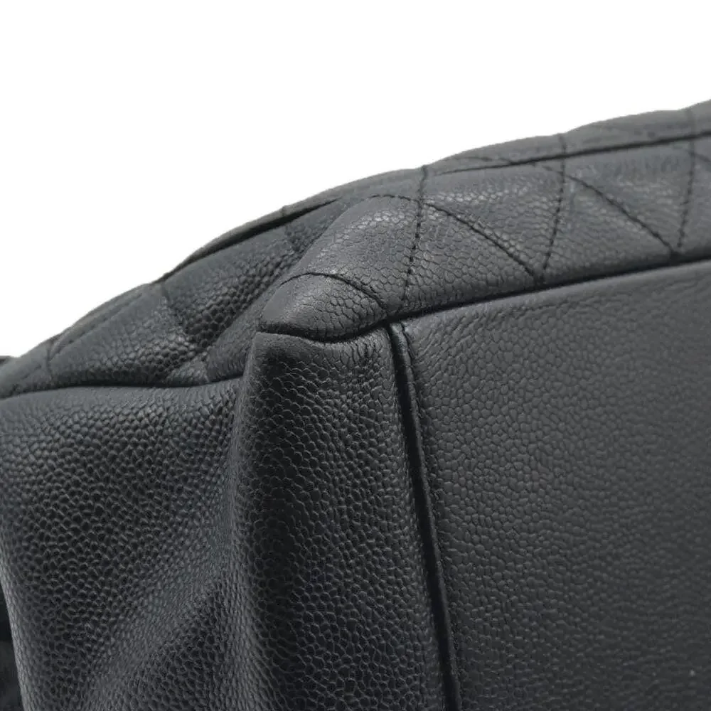 CHANEL Black Quilted Leather Double C Tote